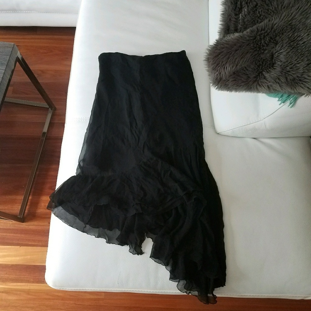 AnnaRita GORGEOUS Gauzy Black Cocktail Skirt
